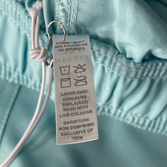 Kyodan Swim Large Board Shorts UPF Quick Dry Elastic Waist Drawstring Turquoise - Picture 5 of 5